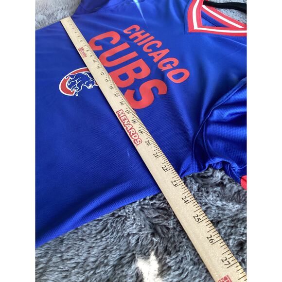 True Fan Unisex Short Sleeve Baseball Chicago Cubs Pullover Jersey Blue SZ Large - Picture 7 of 8